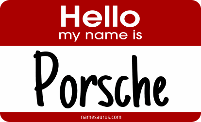 Hello my name is Porsche png download