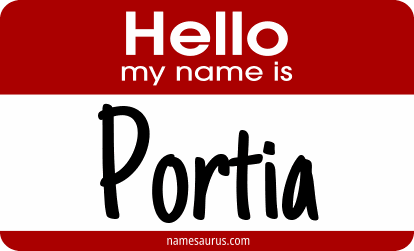 Hello my name is Portia png download