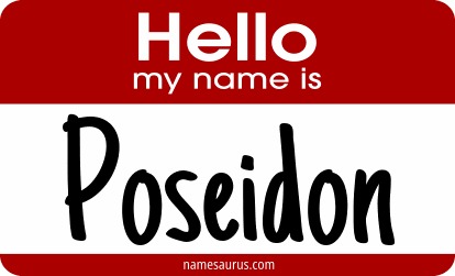 Hello my name is Poseidon png download