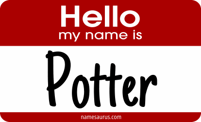 Hello my name is Potter png download