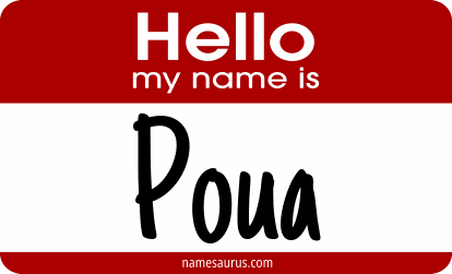 Hello my name is Poua png download