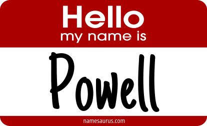 Hello my name is Powell png download