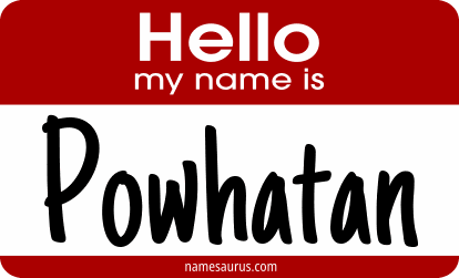 Hello my name is Powhatan png download