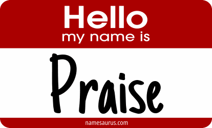 Hello my name is Praise png download