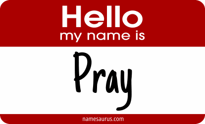 Hello my name is Pray png download
