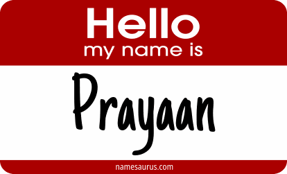 Hello my name is Prayaan png download
