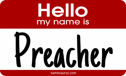 Hello my name is Preacher png download