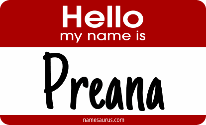 Hello my name is Preana png download