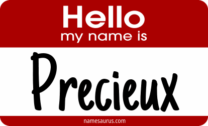 Hello my name is Precieux png download