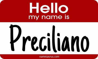 Hello my name is Preciliano png download