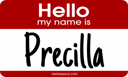 Hello my name is Precilla png download