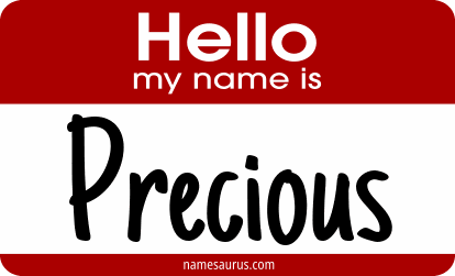 Hello my name is Precious png download