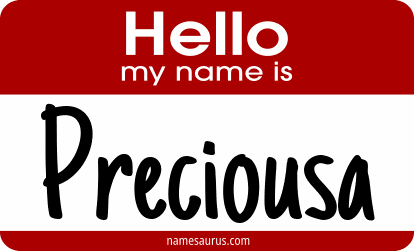 Hello my name is Preciousa png download