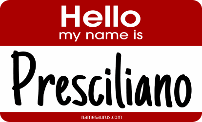 Hello my name is Presciliano png download