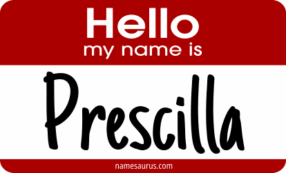 Hello my name is Prescilla png download