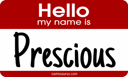 Hello my name is Prescious png download