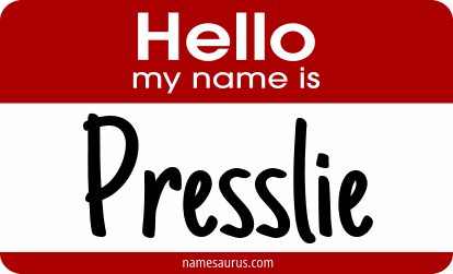 Hello my name is Presslie png download