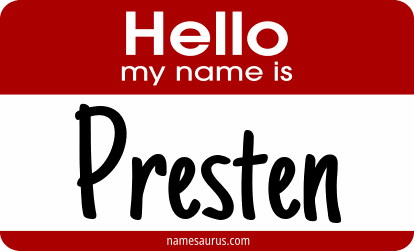 Hello my name is Presten png download