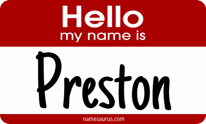Hello my name is Preston png download