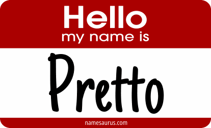 Hello my name is Pretto png download