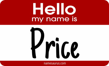 Hello my name is Price png download