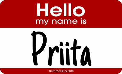 Hello my name is Priita png download
