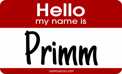 Hello my name is Primm png download