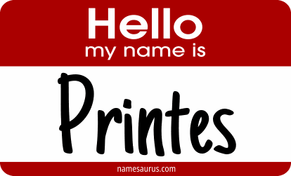 Hello my name is Printes png download