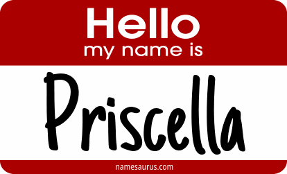 Hello my name is Priscella png download