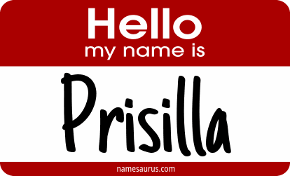 Hello my name is Prisilla png download