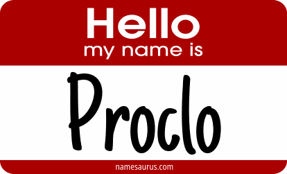 Hello my name is Proclo png download