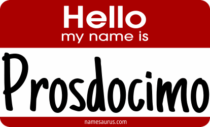 Hello my name is Prosdocimo png download