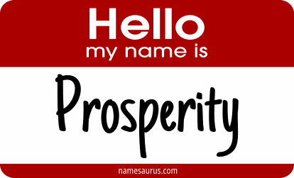 Hello my name is Prosperity png download