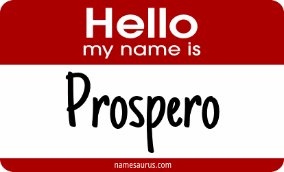 Hello my name is Prospero png download