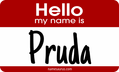 Hello my name is Pruda png download