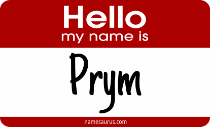Hello my name is Prym png download