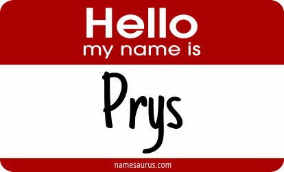 Hello my name is Prys png download