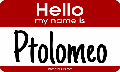 Hello my name is Ptolomeo png download