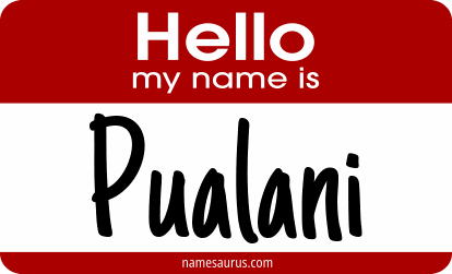 Hello my name is Pualani png download