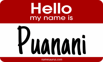 Hello my name is Puanani png download