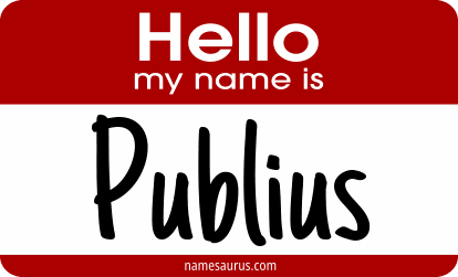 Hello my name is Publius png download