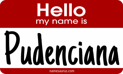 Hello my name is Pudenciana png download