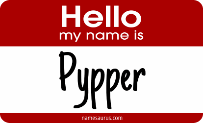 Hello my name is Pypper png download