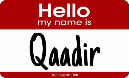 Hello my name is Qaadir png download