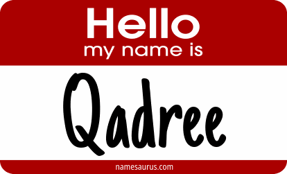 Hello my name is Qadree png download