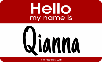 Hello my name is Qianna png download