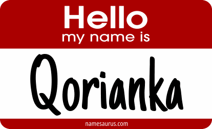 Hello my name is Qorianka png download
