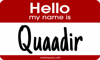 Hello my name is Quaadir png download