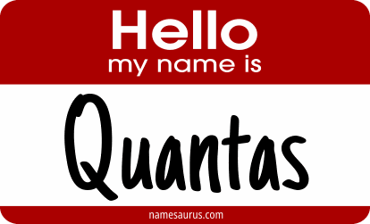 Hello my name is Quantas png download