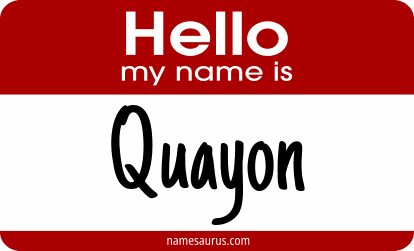 Hello my name is Quayon png download